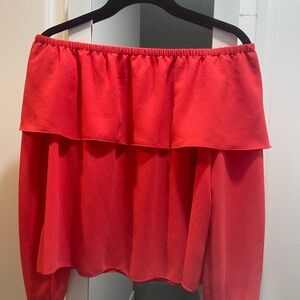 Aritzia Wilfred Vibrant Red Top